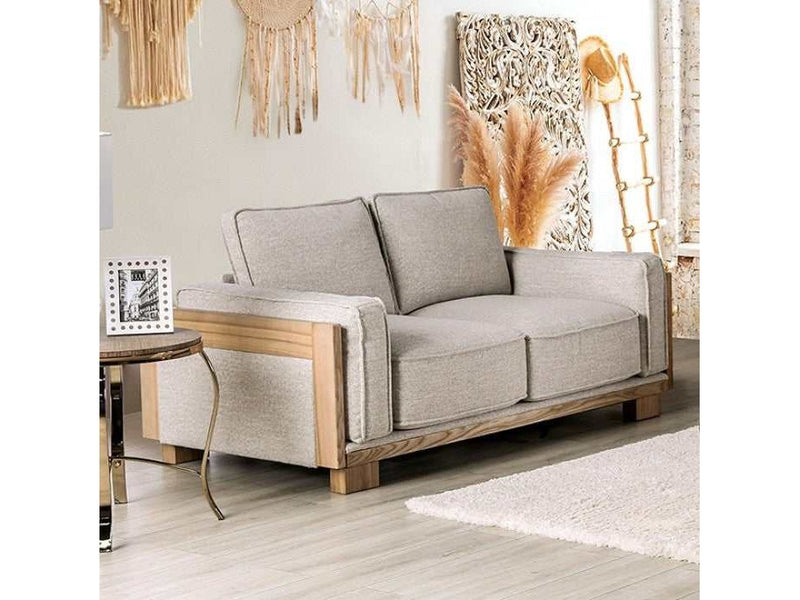 Harstad Light Brown & Natural Loveseat