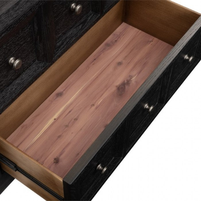 Hatton Cross Weathered Black Nightstand