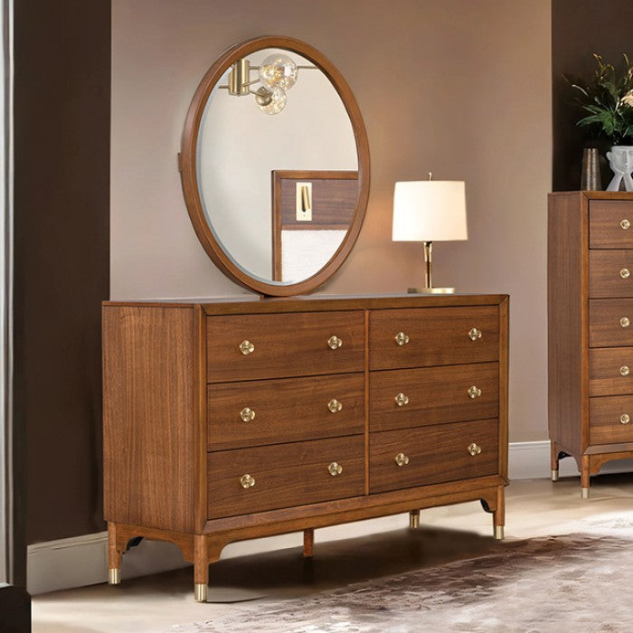 Hepburne Walnut Queen 5-Piece Bedroom Set w/2 NS
