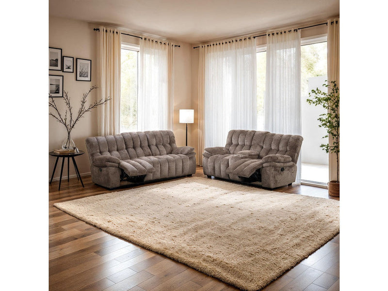 Hieronymus Dark Brown Manual Loveseat w/ Console