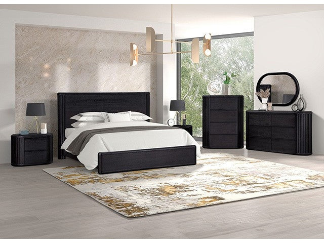 Hildesheim Black Queen 4 Piece Panel Bedroom Set