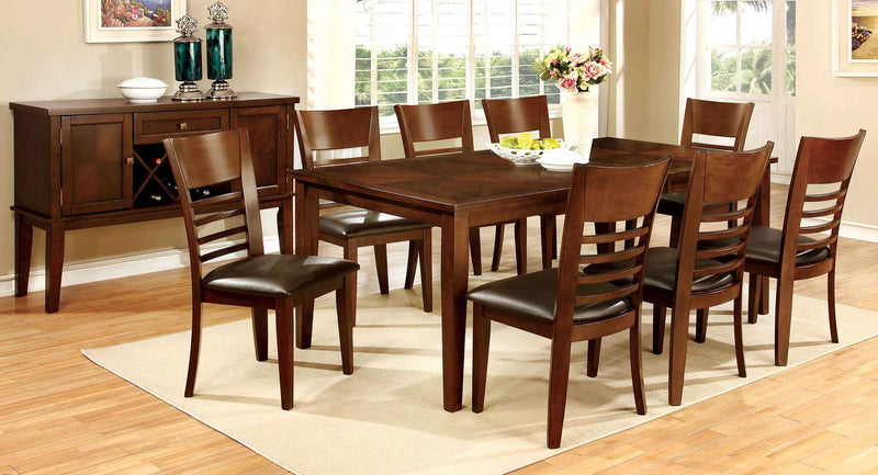 Hillsview Brown Cherry & Espresso Dining Table w/ 18" Extension