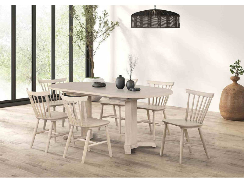 Hines White Oak 7 Pc. Oval Dining Set