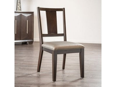 Hinwitz Espresso/Dark Gray Chair (Set of 2)