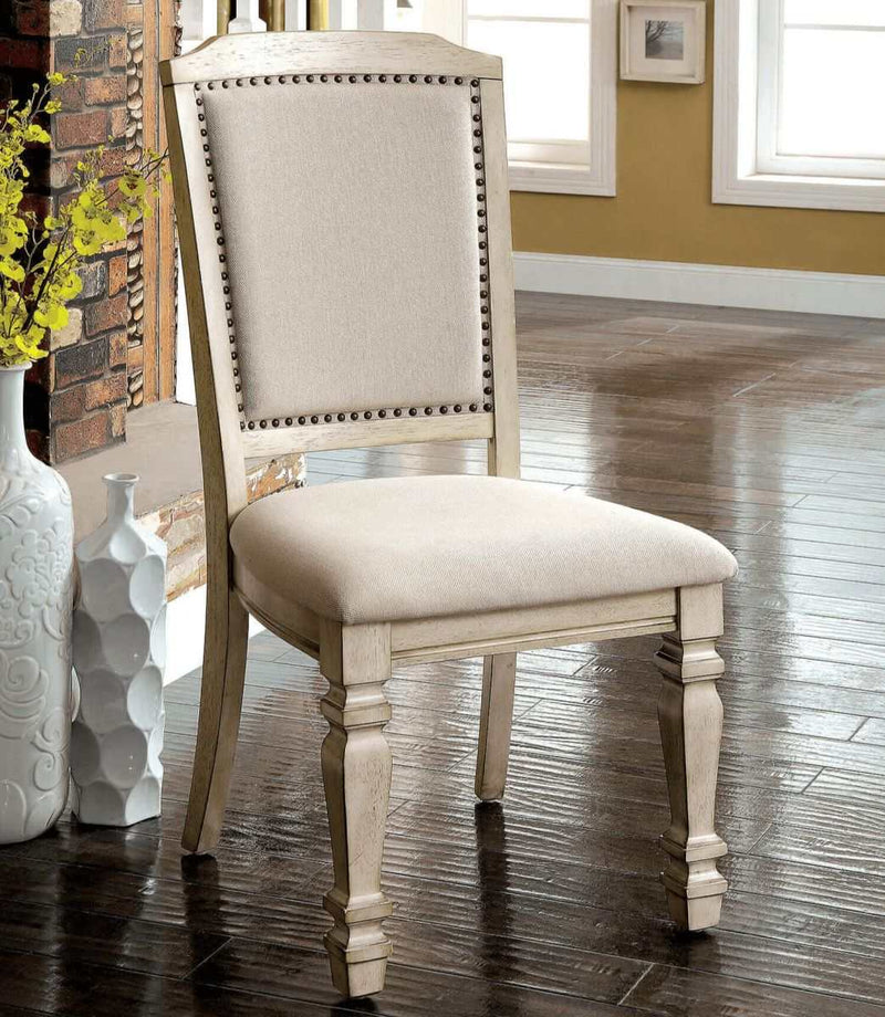 Holcroft Antique White & Ivory Dining Room Set / 7pc