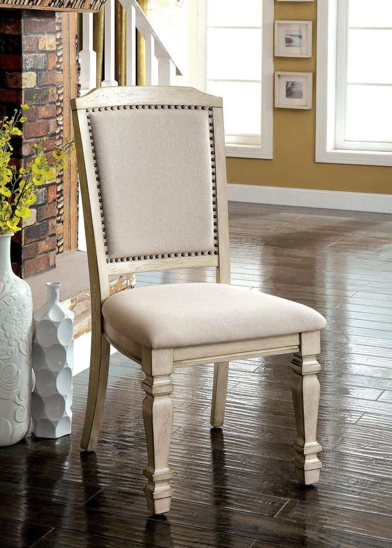 Holcroft Antique White & Ivory Dining Room Set / 9pc
