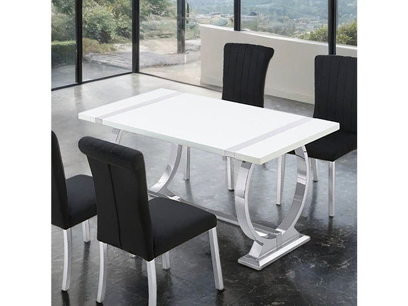 Holstebro Silver/White 60" Dining Table