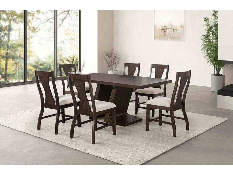 Holsworthy Espresso 7 Pc. Dining Table Set