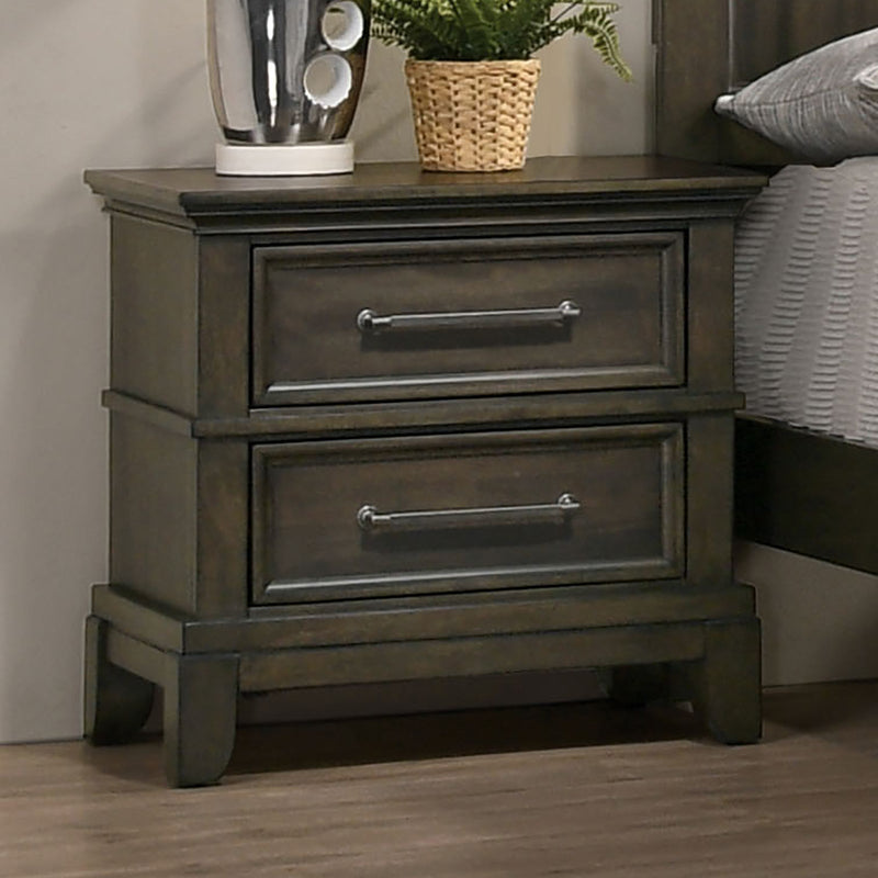 Houston Gray 5 Pc. Queen Bedroom Set w/ 2NS