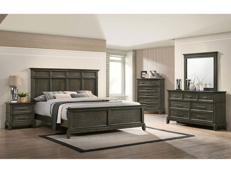 Houston Gray 5 Pc. Queen Bedroom Set w/ Chest