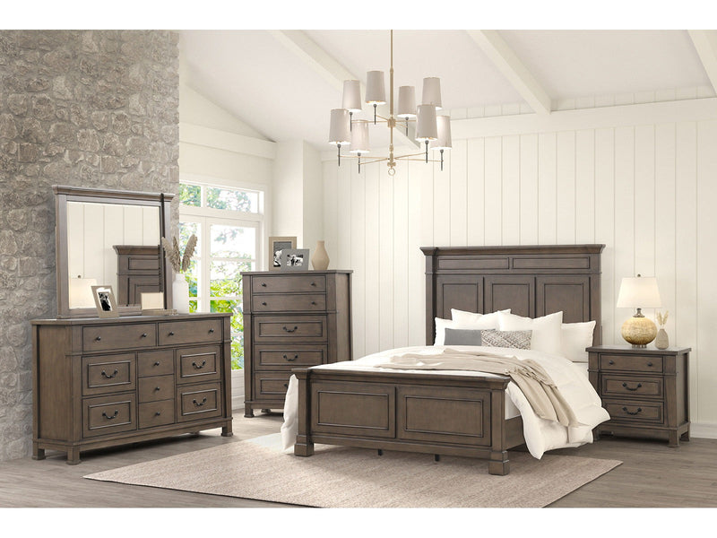Huddersfield Dark Brown Queen 5 Piece Bedroom Set w/2 Nightstands