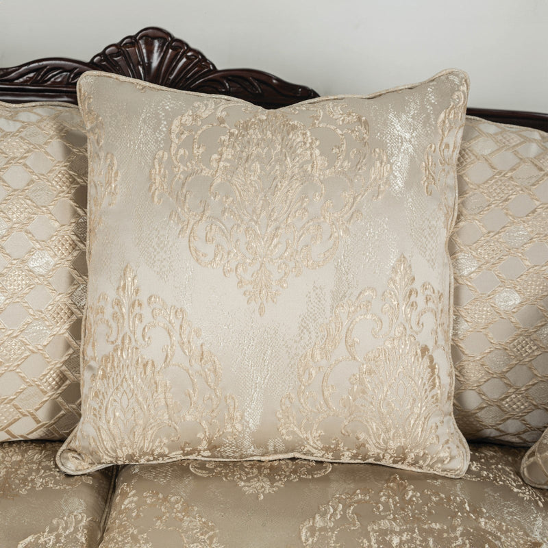 Huelva Beige/Dark Cherry Sofa