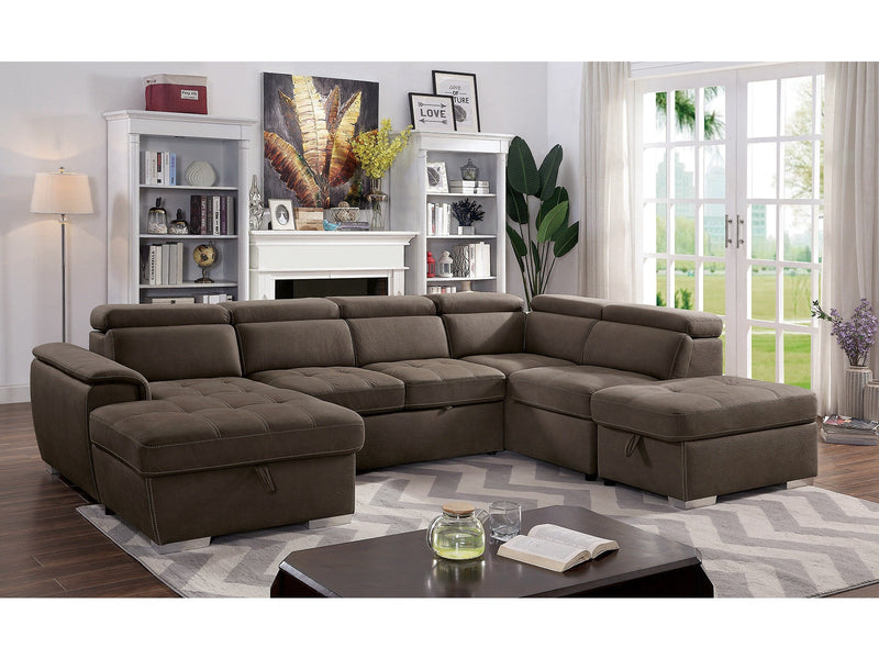Hugo Light Brown Sectional