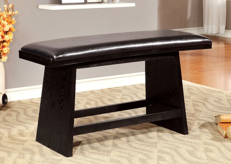 Hurley Black 6 Pc. Counter Height Table Set w/ Bench