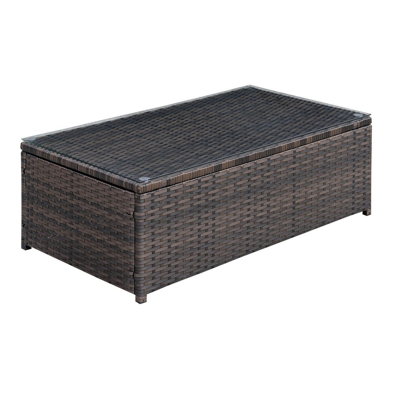 Ilona Brown/Beige L-Sectional & Coffee Table & End Table