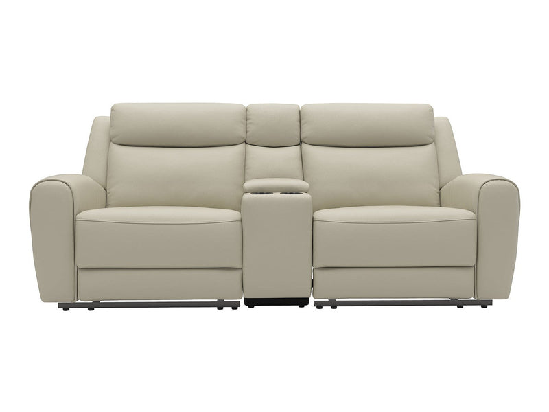 Jacobus Beige Leather Loveseat