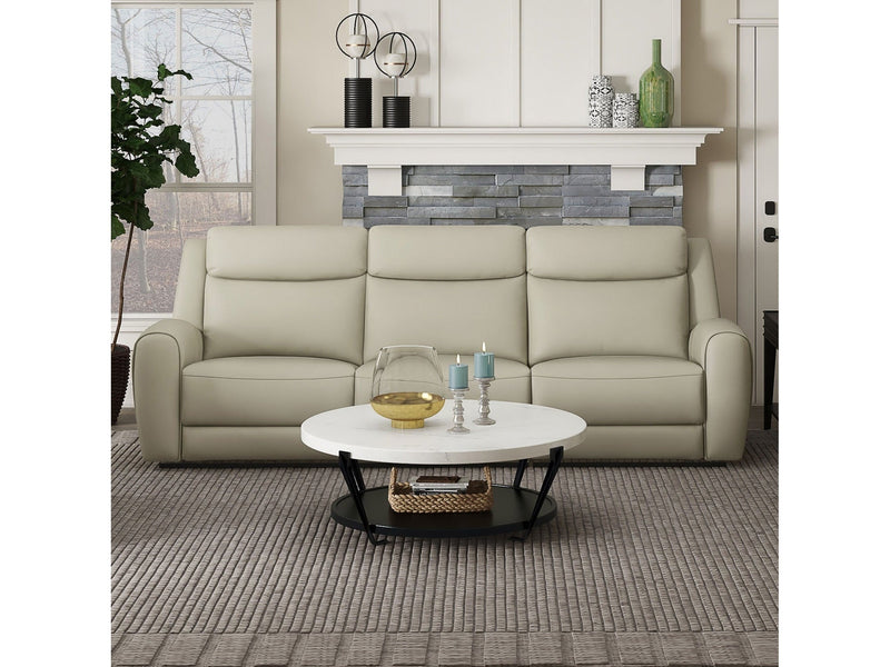 Jacobus Beige Leather Sofa