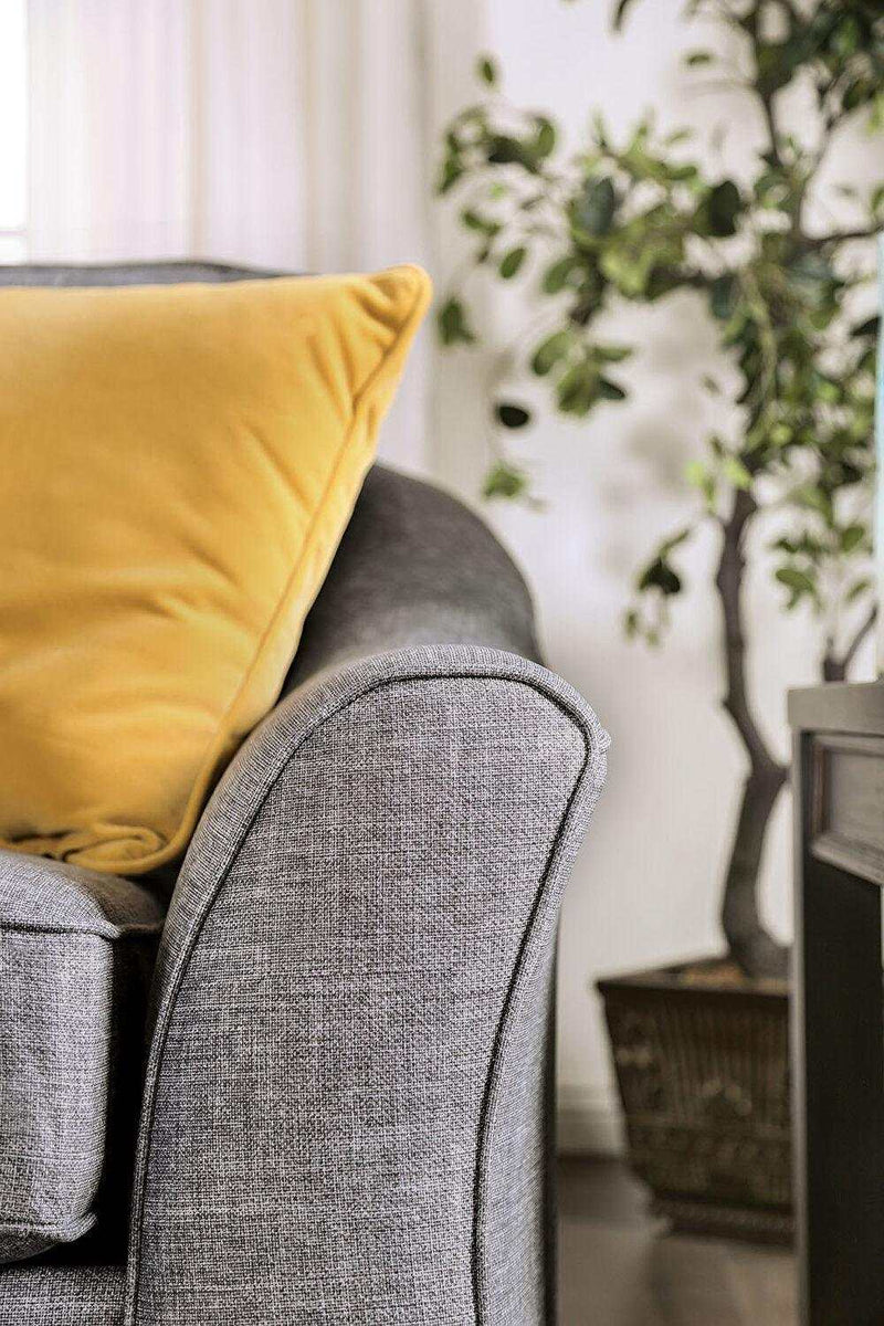 Jarrow Light Gray Stationary Sofa & Loveseat 2pc