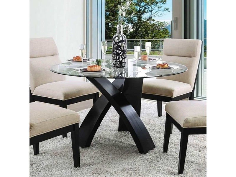 Jasmin  Black/White  5pc Dining Room Set