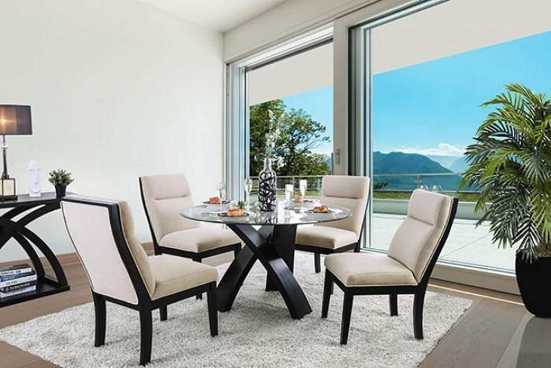Jasmin  Black/White  Dining Table
