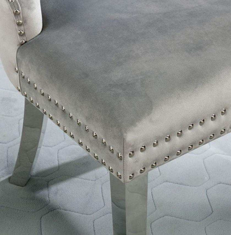 Jewett Velvet & Chrome Side Chair (Set of 2)