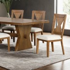 Johannes Rustic Oak 7 Piece Dining Set