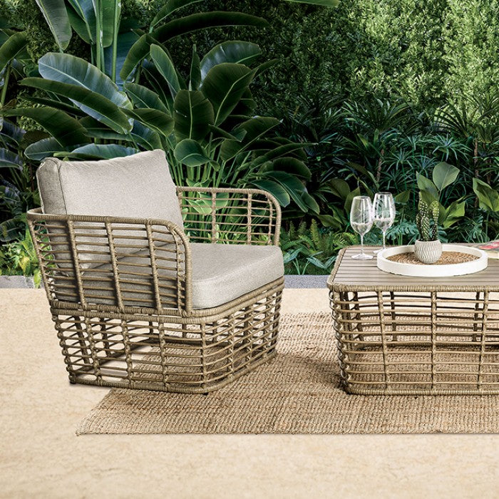 Johari Natural 4 Piece Patio Set
