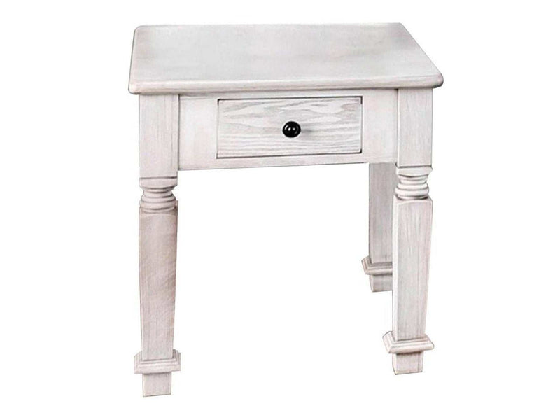 Joliet Antique White End Table