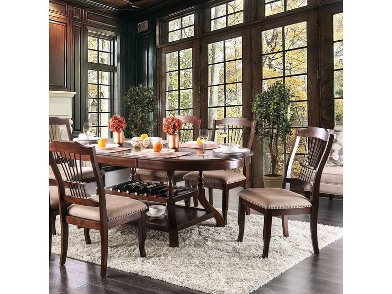 Jordyn Brown Cherry Dining Table