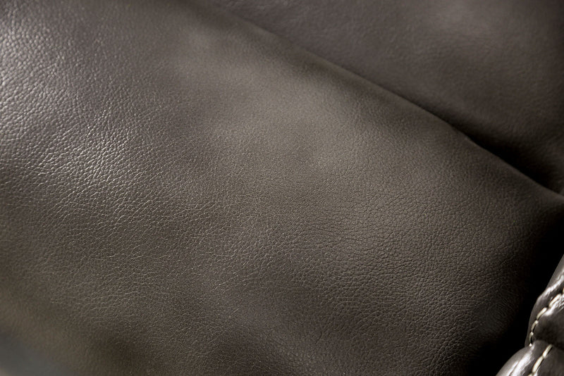 Josias Dark Gray Leatherette Loveseat
