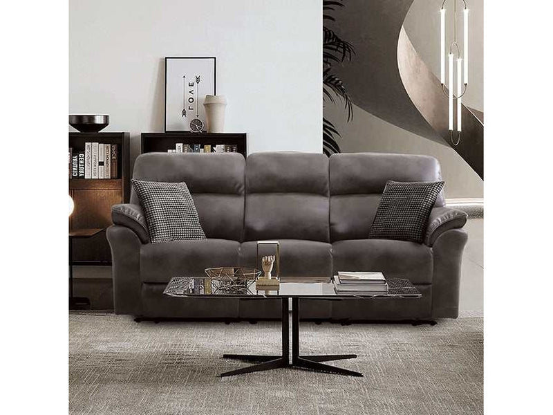 Josias Dark Gray Leatherette Sofa