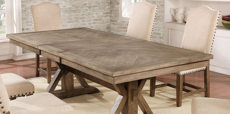 Julia Light Oak/Beige 7 Pc. Dining Room Set