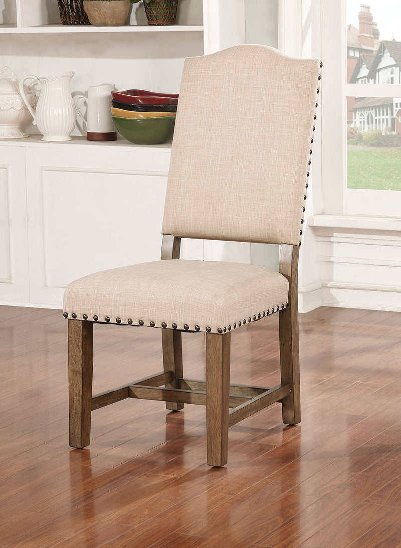 Julia Light Oak/Beige 9 Pc. Dining Room Set