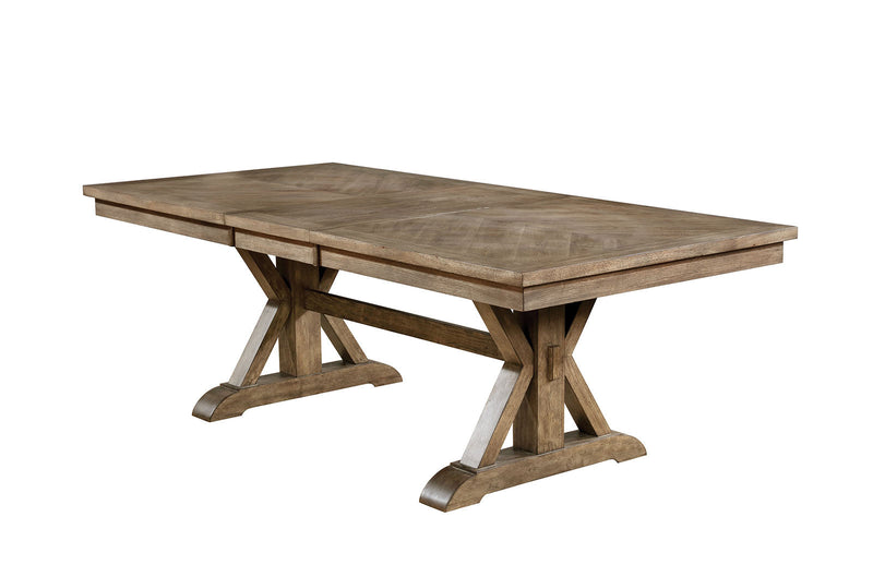 Julia Light Oak/Beige 9 Pc. Dining Room Set