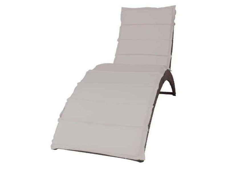 KD-OS1104GW  White/Gray Outdoor Chaise Lounge w/ Cushion