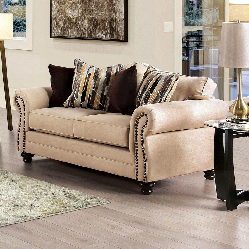 Kailyn Sand Stationary Sofa & Loveseat 2pc