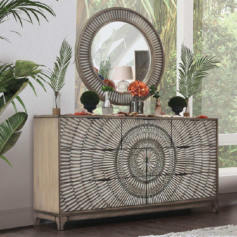 Kamalah Antique Gray Mirror