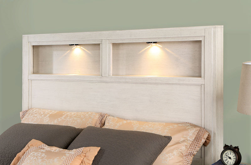 Karla White 5 Pc. Queen Bedroom Set w/ 2NS
