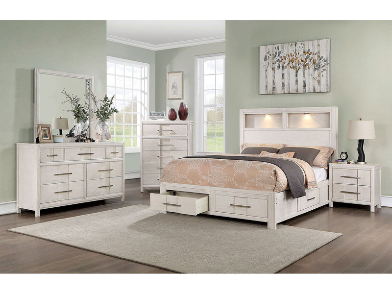 Karla White 5 Pc. Queen Bedroom Set w/ Chest