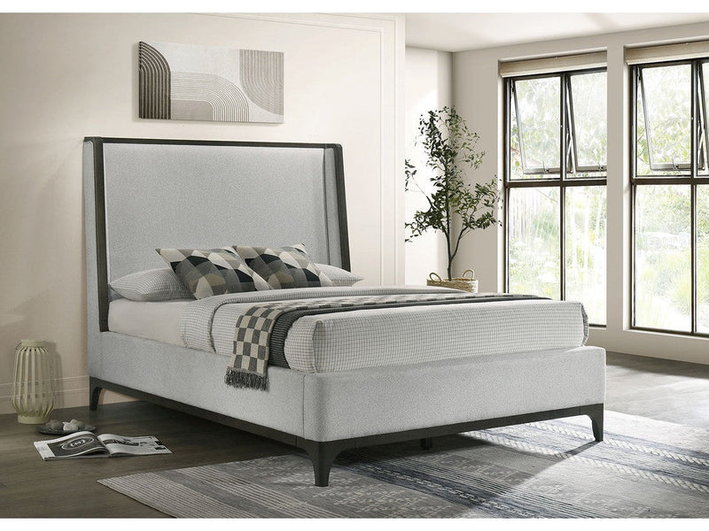 Kelso Light Gray/Dark Gray Queen Bed