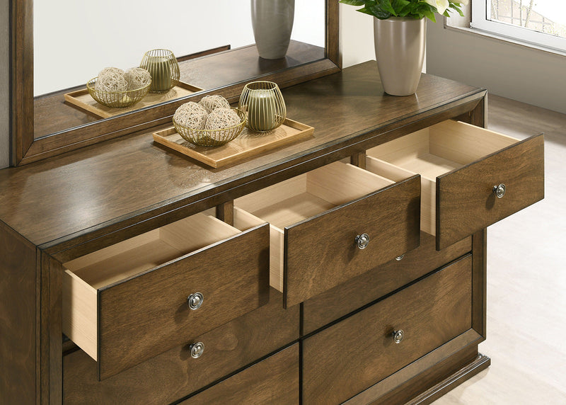 Kirkham Walnut Queen 4 Piece Bedroom Set