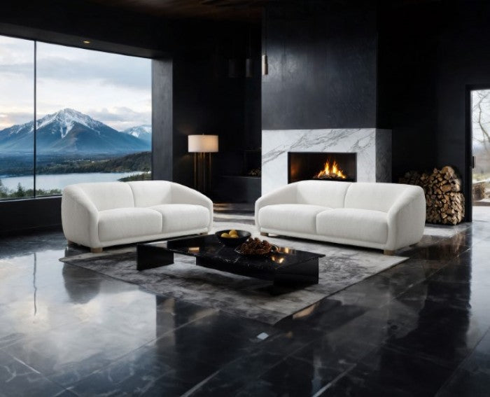 Kolvere White Loveseat