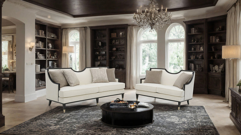 La Salle White Loveseat