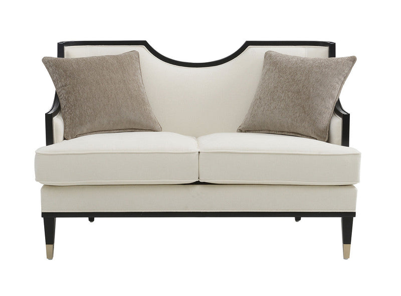 La Salle White Loveseat