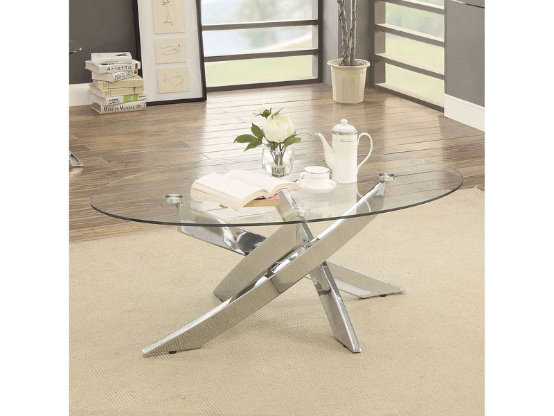 Laila Chrome & Glass Coffee Table