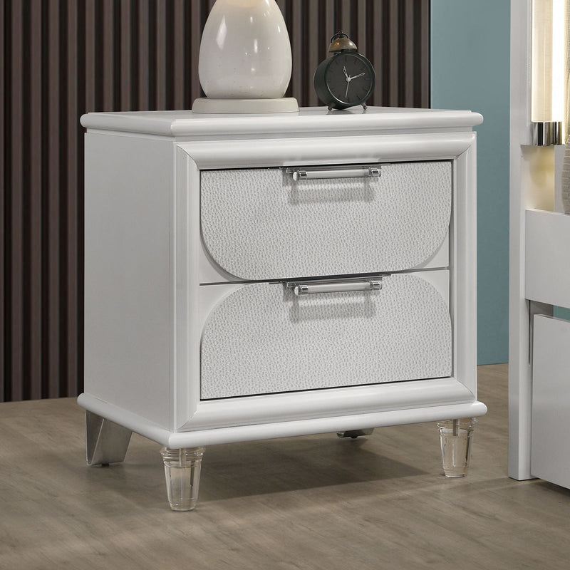 Lareina Pearl White Full 4 Piece Bedroom Set