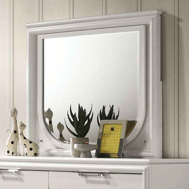 Lareina Pearl White Twin 4 Piece Bedroom Set