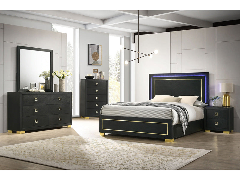 Latimer Black Queen 4 Piece Bedroom Set