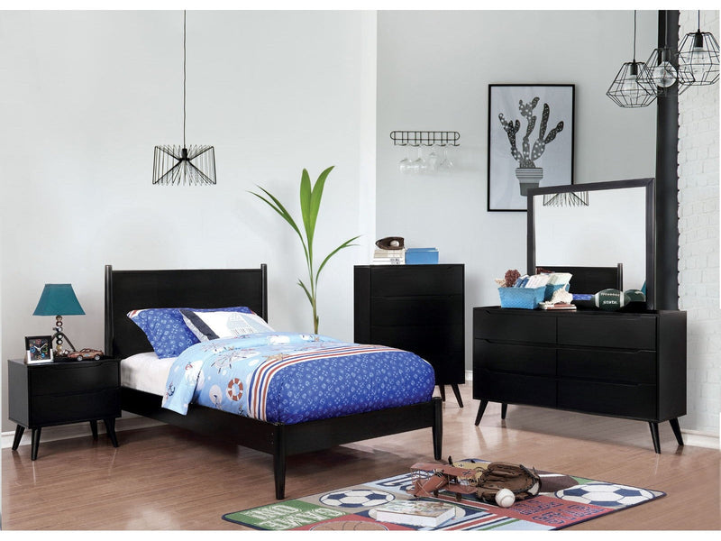 Lennart Black 4 Pc. Full Bedroom Set