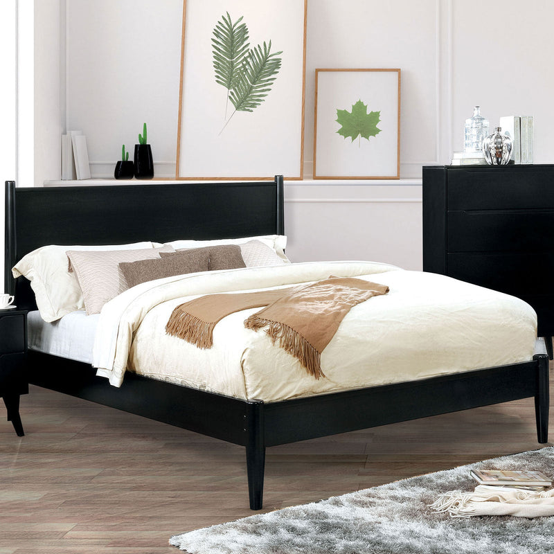 Lennart Black 5 Pc. Queen Bedroom Set w/ 2NS